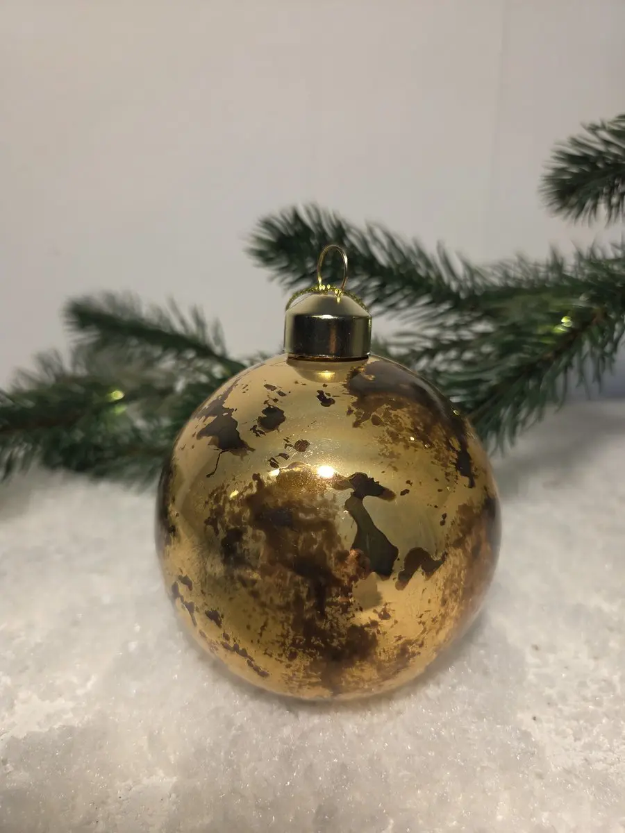 Countryfield Kerstbal Lanza S goud-Ø8cm-glas