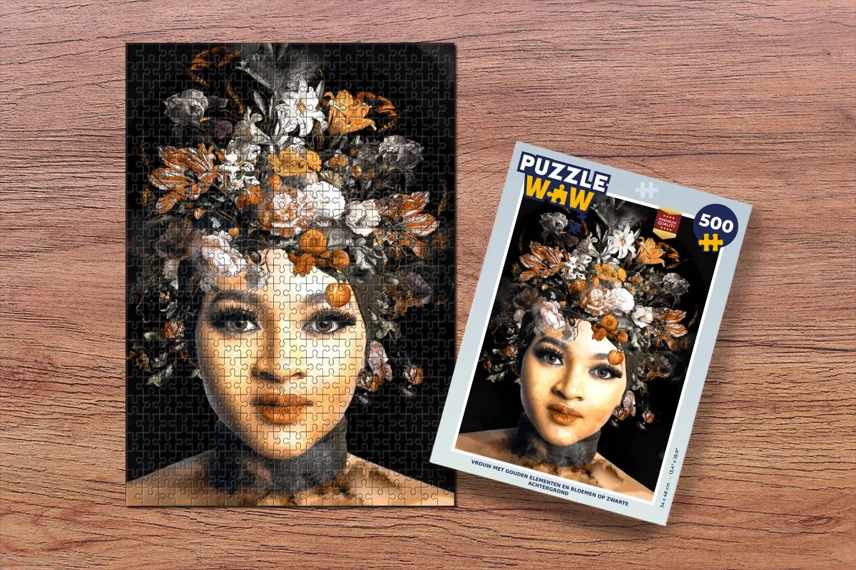 PuzzleWow Bloemen Make-up Legpuzzel 500 Stuks - Multicolor