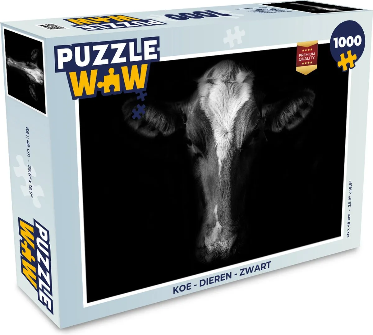 PuzzleWow Koe Dieren Legpuzzel 1000 Stuks - Multicolor