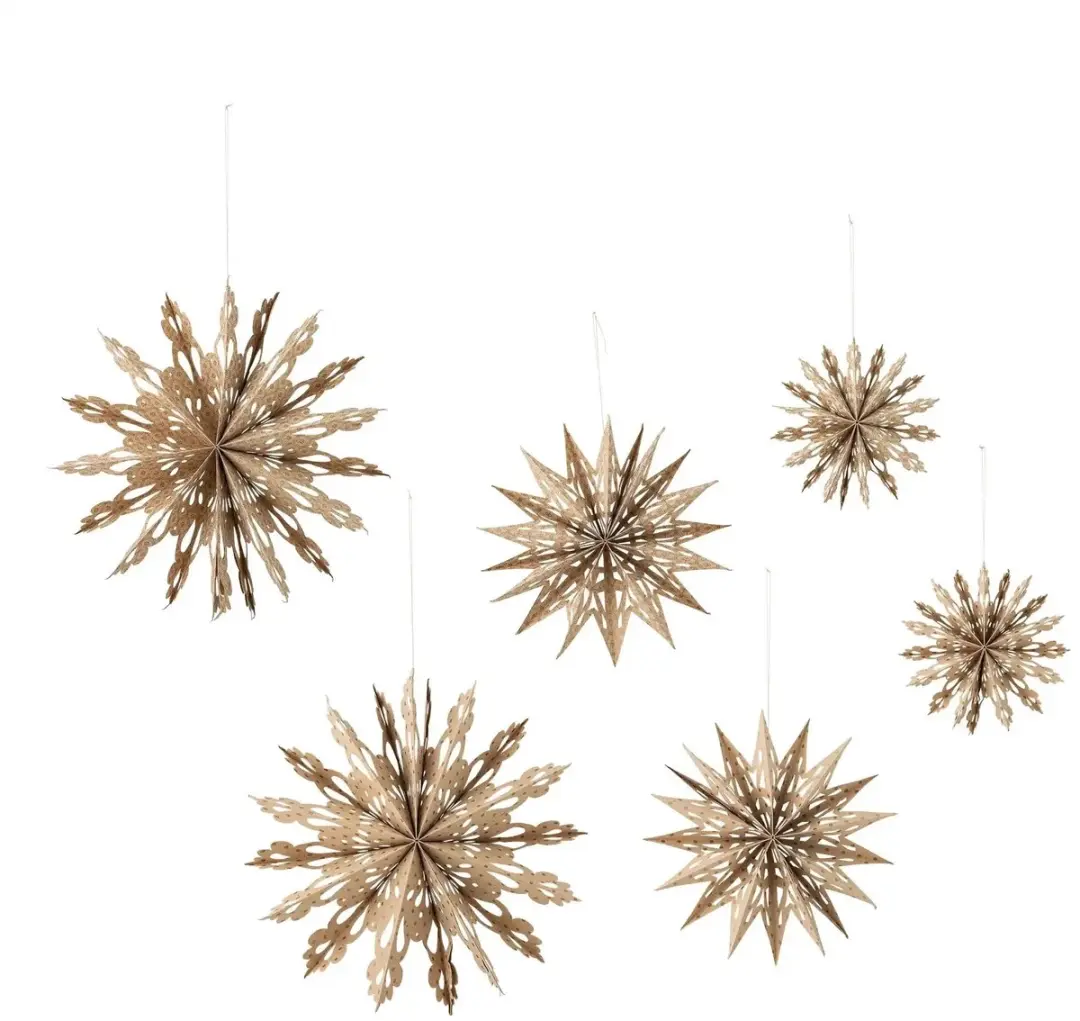 Bloomingville Kerstornament papier nature