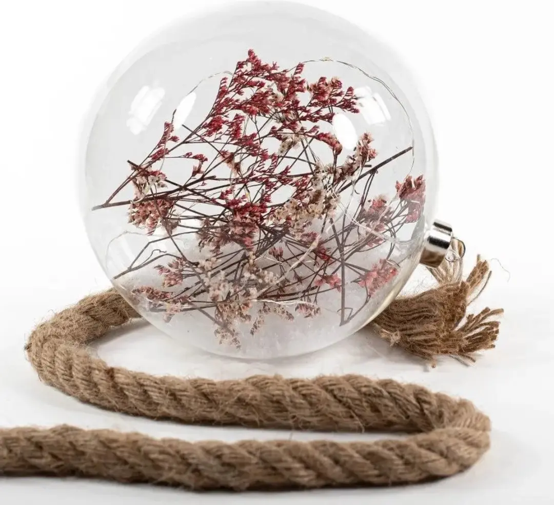 kerstbal met 15 led 18 cm diameter