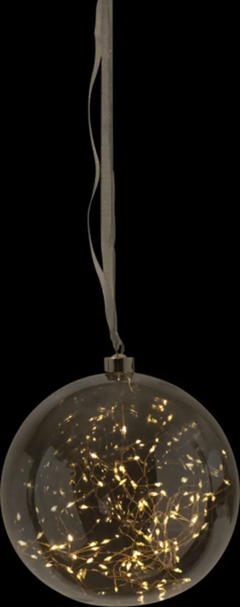 Star Trading Glow LED Kerstbal 20cm - Zwart - afbeelding 4 van 6