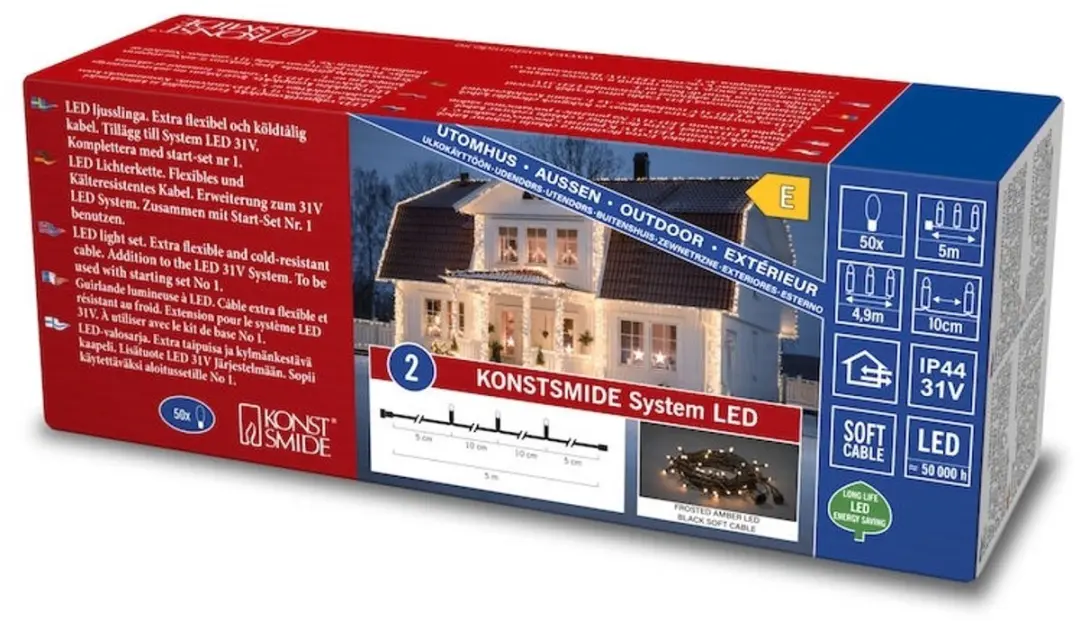 Konstsmide LED Lichtketting 50 Warmwit 5m