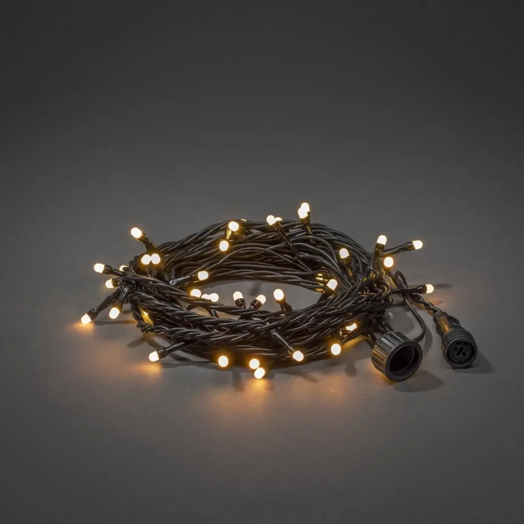 Konstsmide LED Lichtketting 50 Warmwit 5m - Koppelbaar - afbeelding 2 van 5
