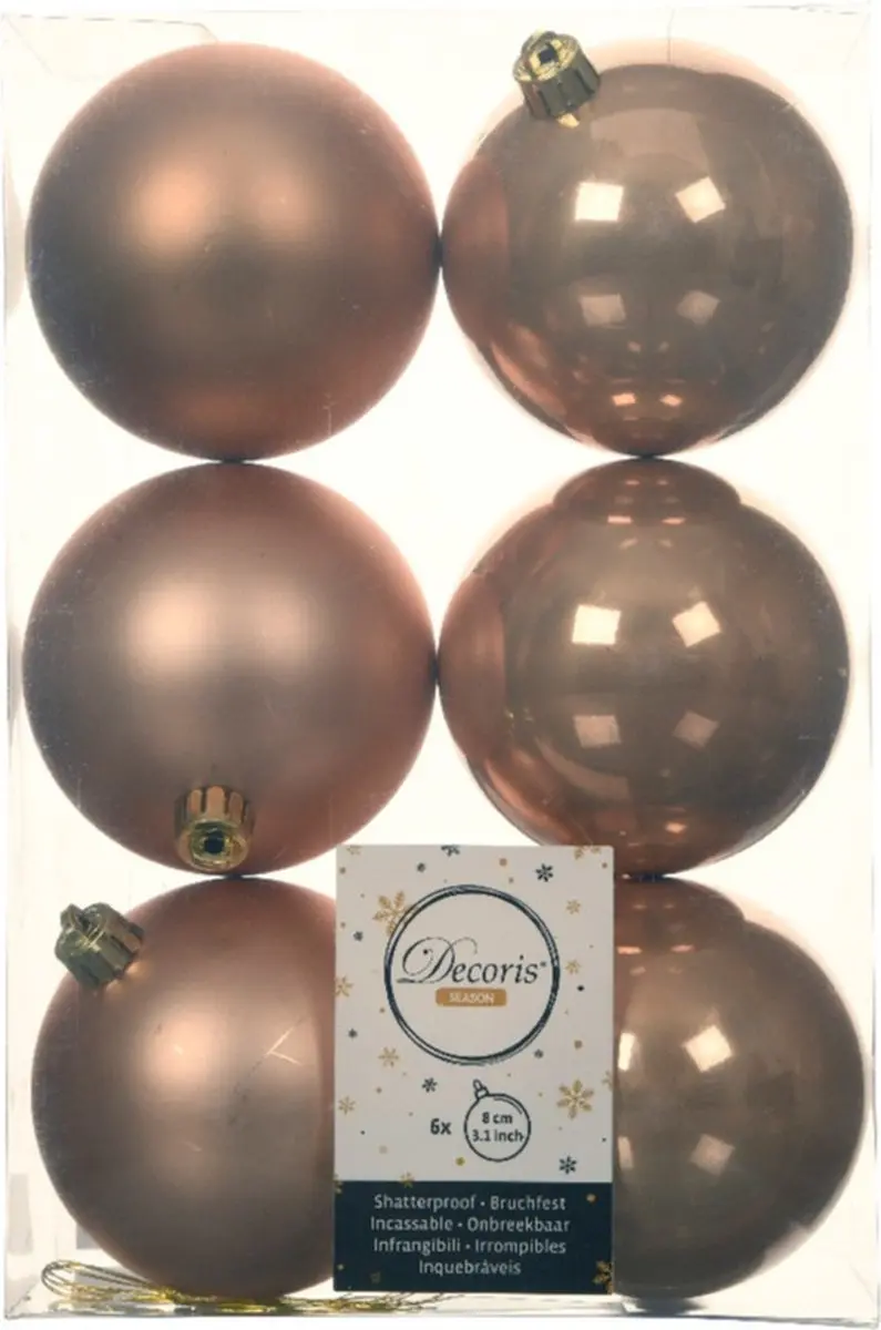 Decoris Kerstballen 6 Stuks