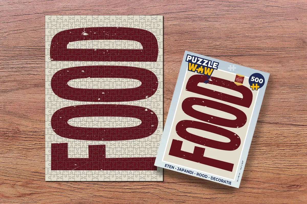 PuzzleWow Japandi Legpuzzel 500 Stuks - Rood