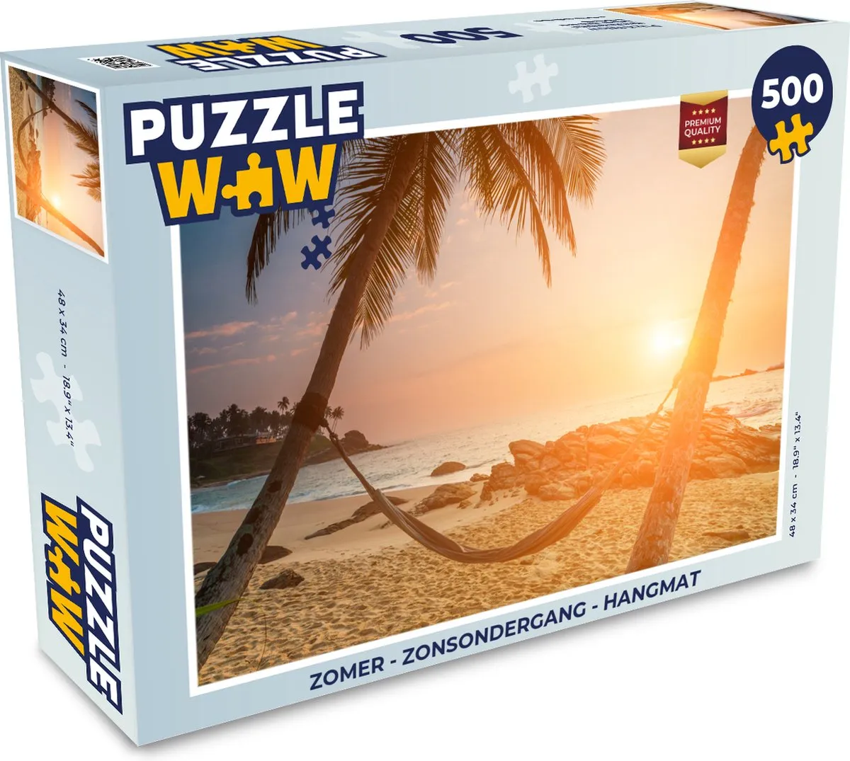 PuzzleWow Zonsondergang Hangmat Legpuzzel 500 Stuks