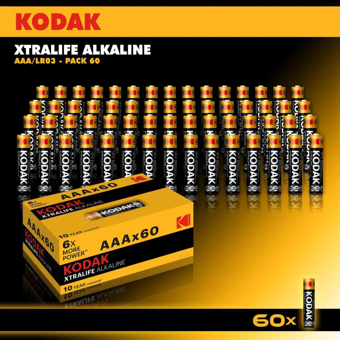 Kodak Xtralife AAA Alkaline Batterijen - 60 Stuks - afbeelding 6 van 6