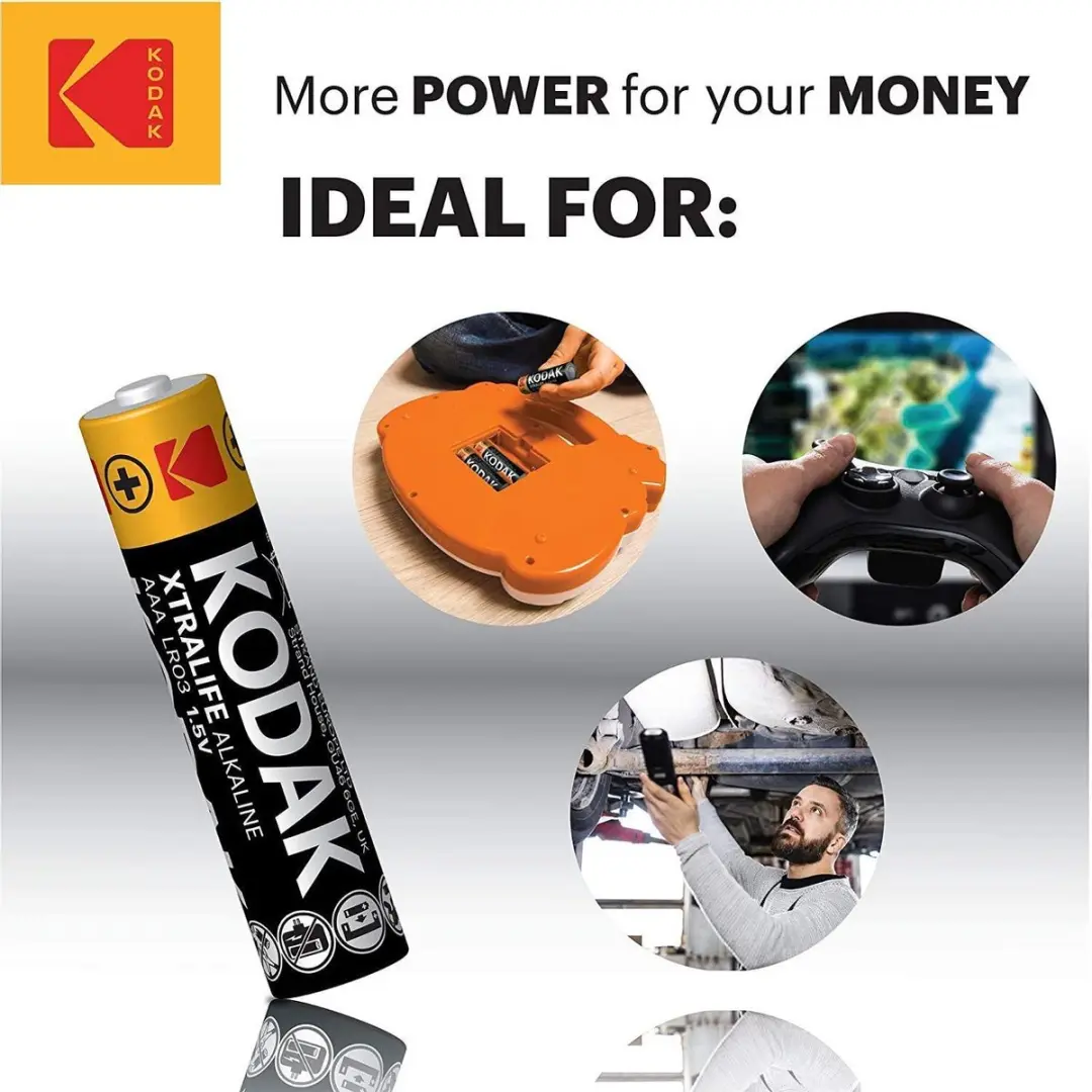 Kodak Xtralife AAA Alkaline Batterijen - 60 Stuks - afbeelding 2 van 6
