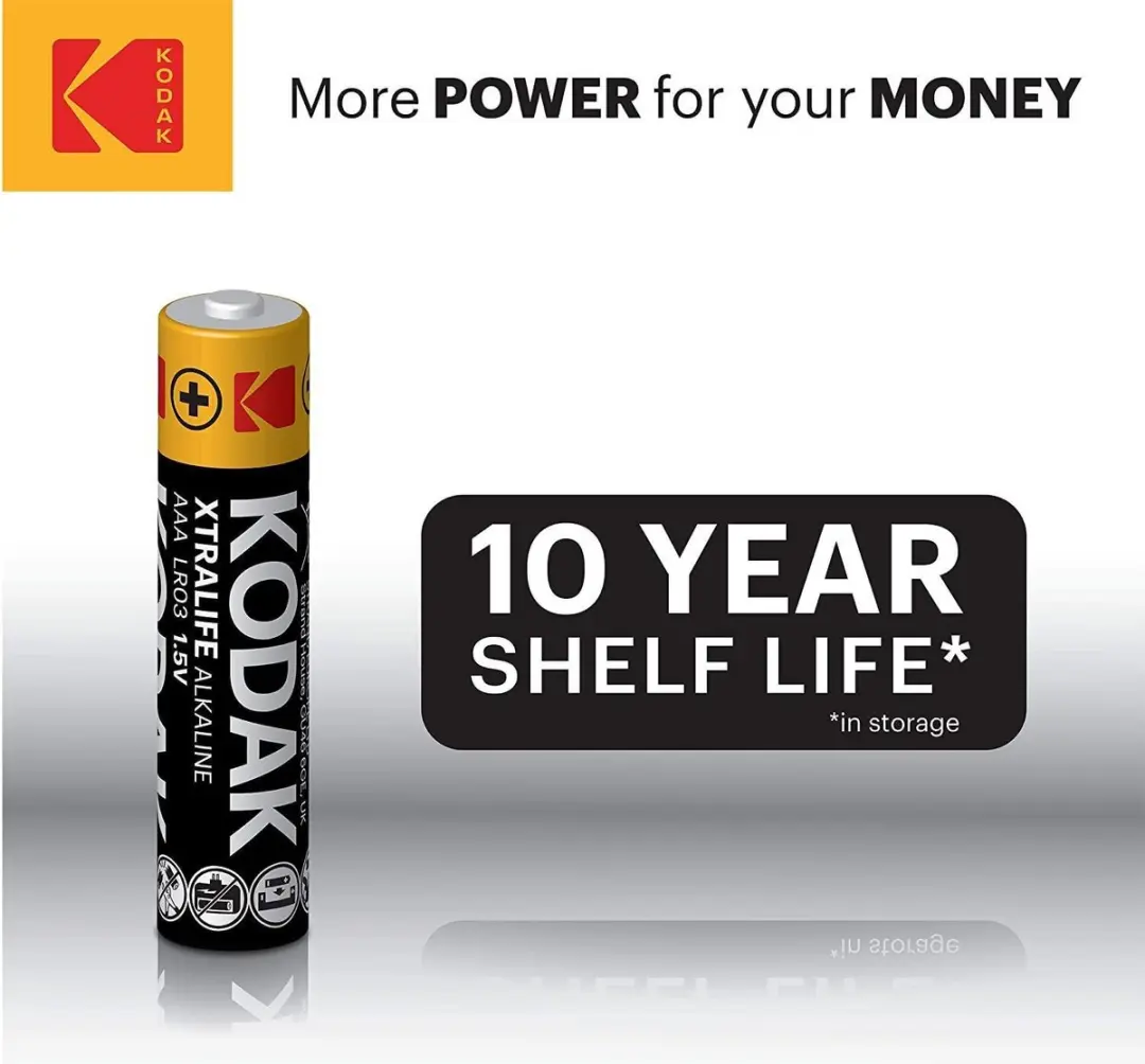 Kodak Xtralife AAA Alkaline Batterijen - 60 Stuks - afbeelding 5 van 6