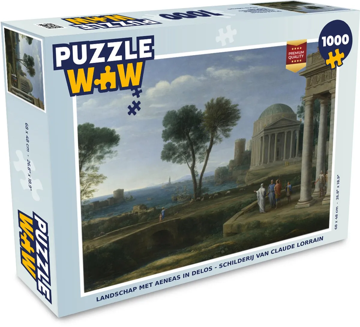 PuzzleWow Landschap met Aeneas in Delos Legpuzzel 1000 Stuks