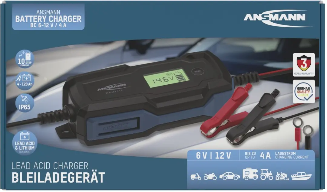Ansmann BC 6-12V Acculader 4A - afbeelding 4 van 6