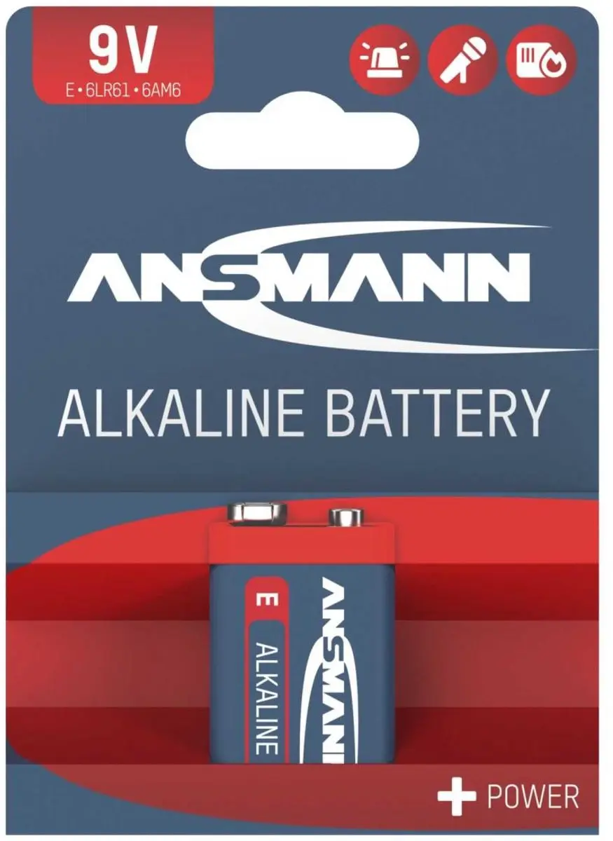 Ansmann 9V Alkaline Blok - 550mAh - afbeelding 2 van 6