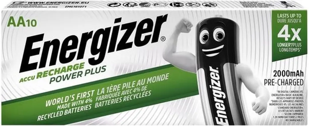 Energizer Herladen AA Oplaadbare Batterijen - 10 Stuks - afbeelding 3 van 4