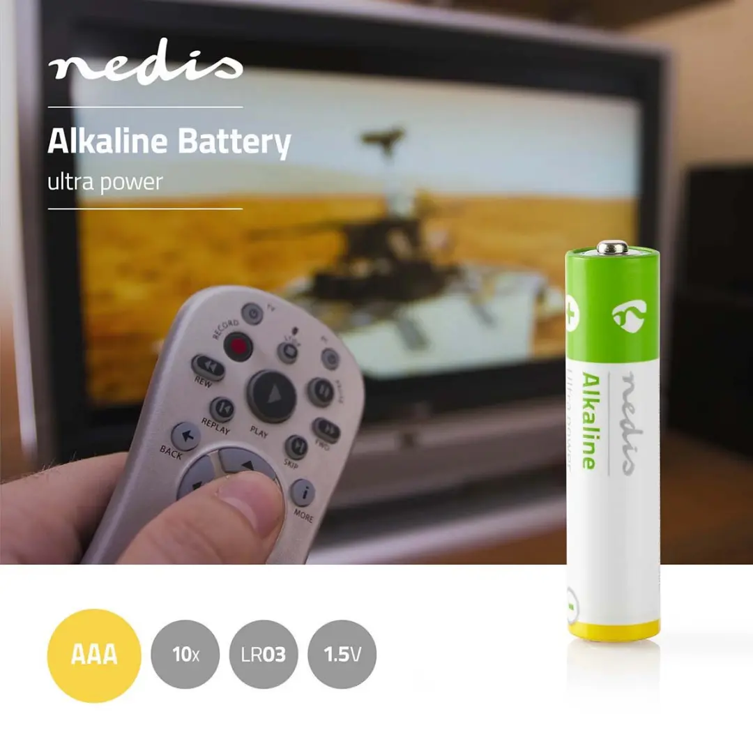 Nedis Alkaline AAA Batterij 1,5V - 10 Stuks - afbeelding 3 van 6