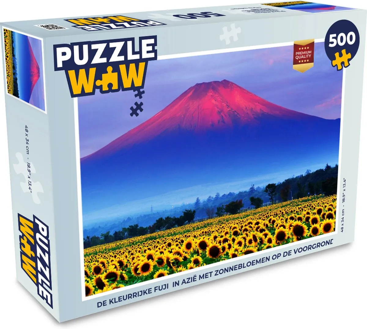 PuzzleWow Legpuzzel De Kleurrijke Fuji