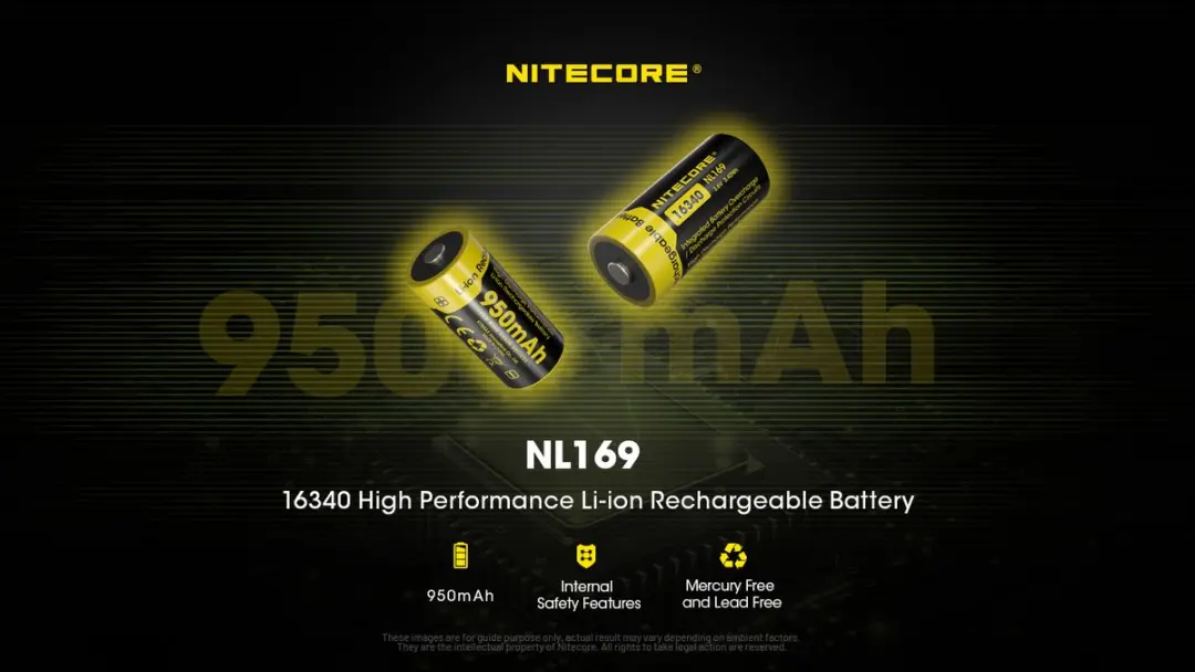 Nitecore NL169 16340 Oplaadbare Batterij 950mAh - afbeelding 4 van 4