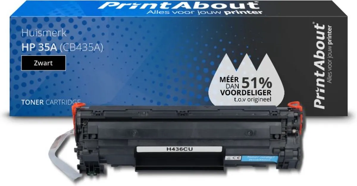 PrintAbout HP 35A Toner Zwart - 2 Stuks