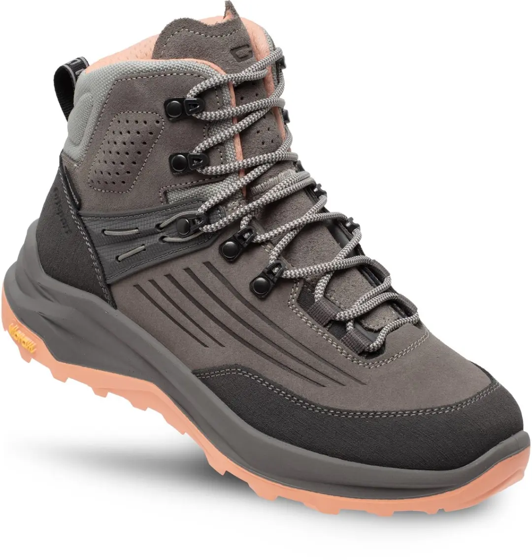 Grisport Overland Mid Dames Wandelschoenen - Grey/Peach
