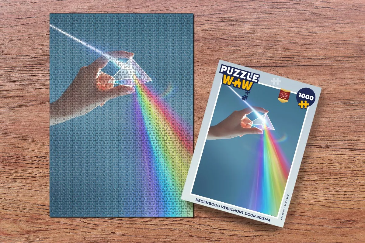 PuzzleWow Regenboog Legpuzzel 1000 Stuks - Multicolor
