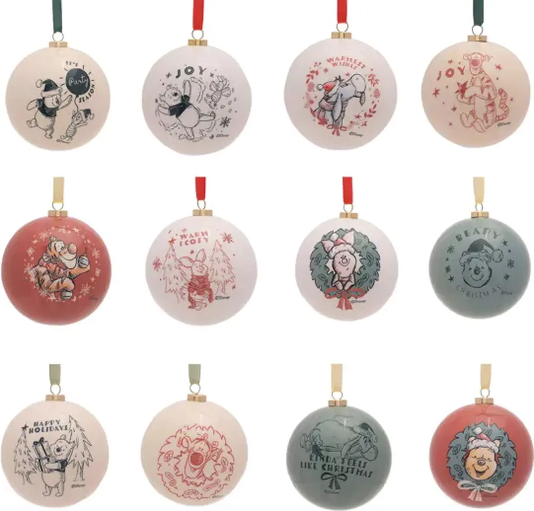 Winnie The Pooh kerstballen set van 12