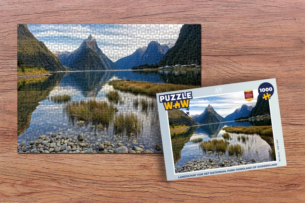 PuzzleWow Landschap Fiordland Puzzel 1000 Stuks - Multicolor