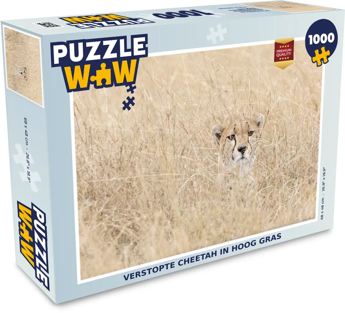 PuzzleWow Verstopte Cheetah Legpuzzel 1000 Stuks - Multicolor
