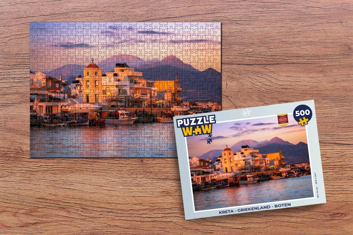PuzzleWow Kreta Legpuzzel 500 Stuks - Multicolor