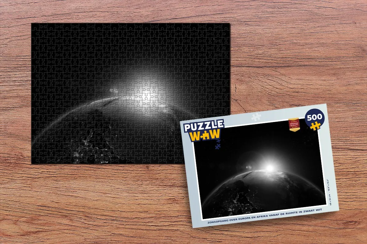 PuzzleWow Aarde Planeten Zon Legpuzzel 500 Stuks - Multicolor