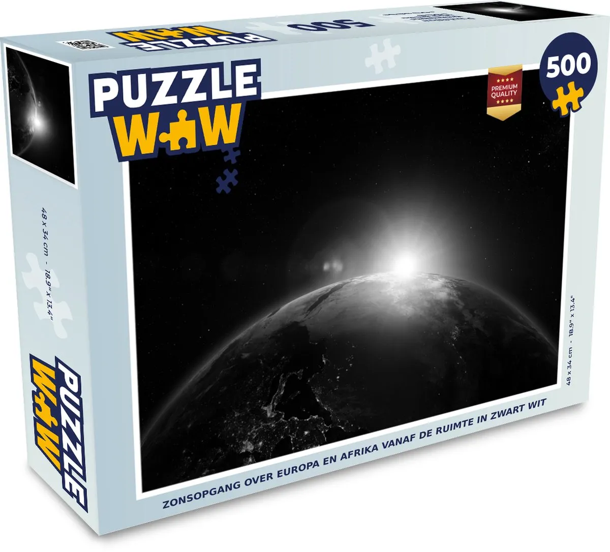 PuzzleWow Aarde Planeten Zon Legpuzzel 500 Stuks - Multicolor