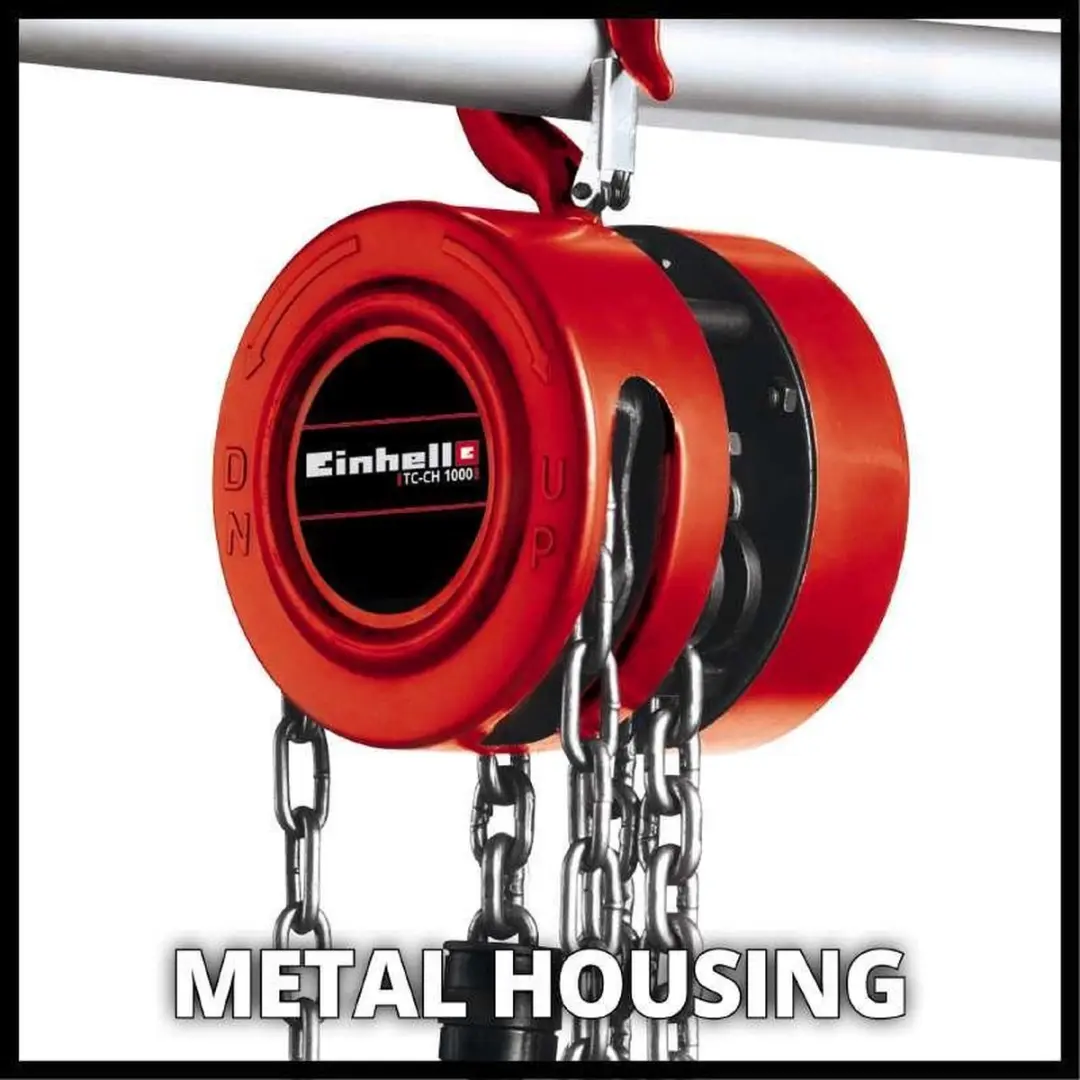 Einhell TC-CH 1000 Kettingtakel 1000kg - Rood - afbeelding 3 van 6