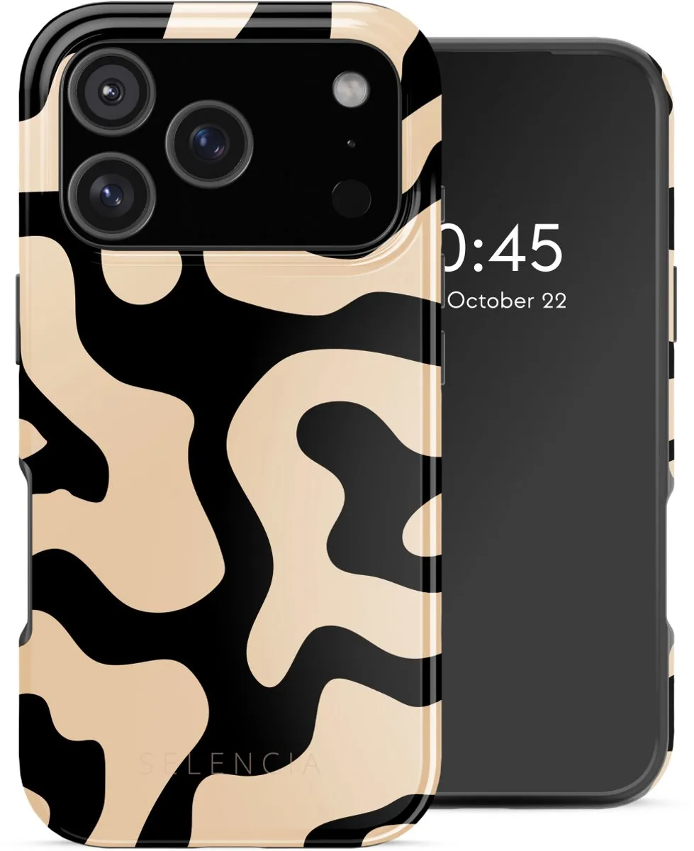 Selencia Hoesje iPhone 17 Pro MagSafe Art Wave Black