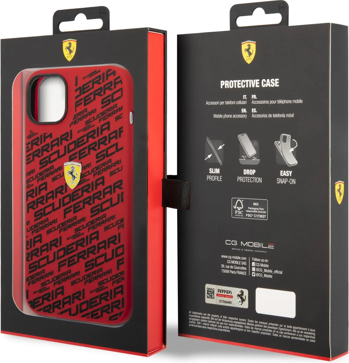 Ferrari iPhone 14 Plus Hoesje - Rood - MagSafe