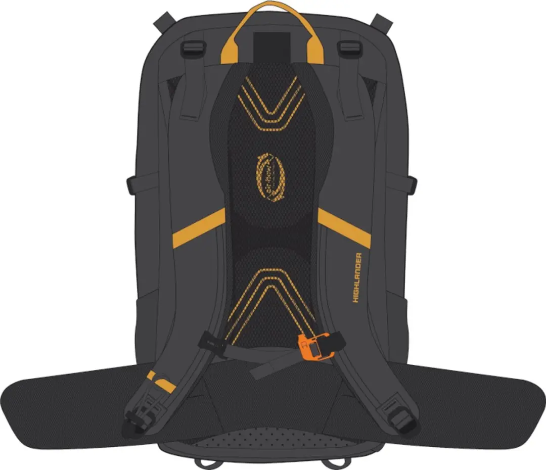 Highlander Vega Rucksack 25L - Grijs - afbeelding 4 van 4