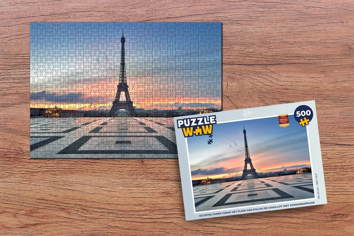 PuzzleWow Legpuzzel De Eiffeltoren 500 Stuks - Multicolor