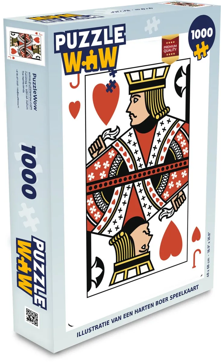 PuzzleWow Legpuzzel Harten Boer 1000 Stuks