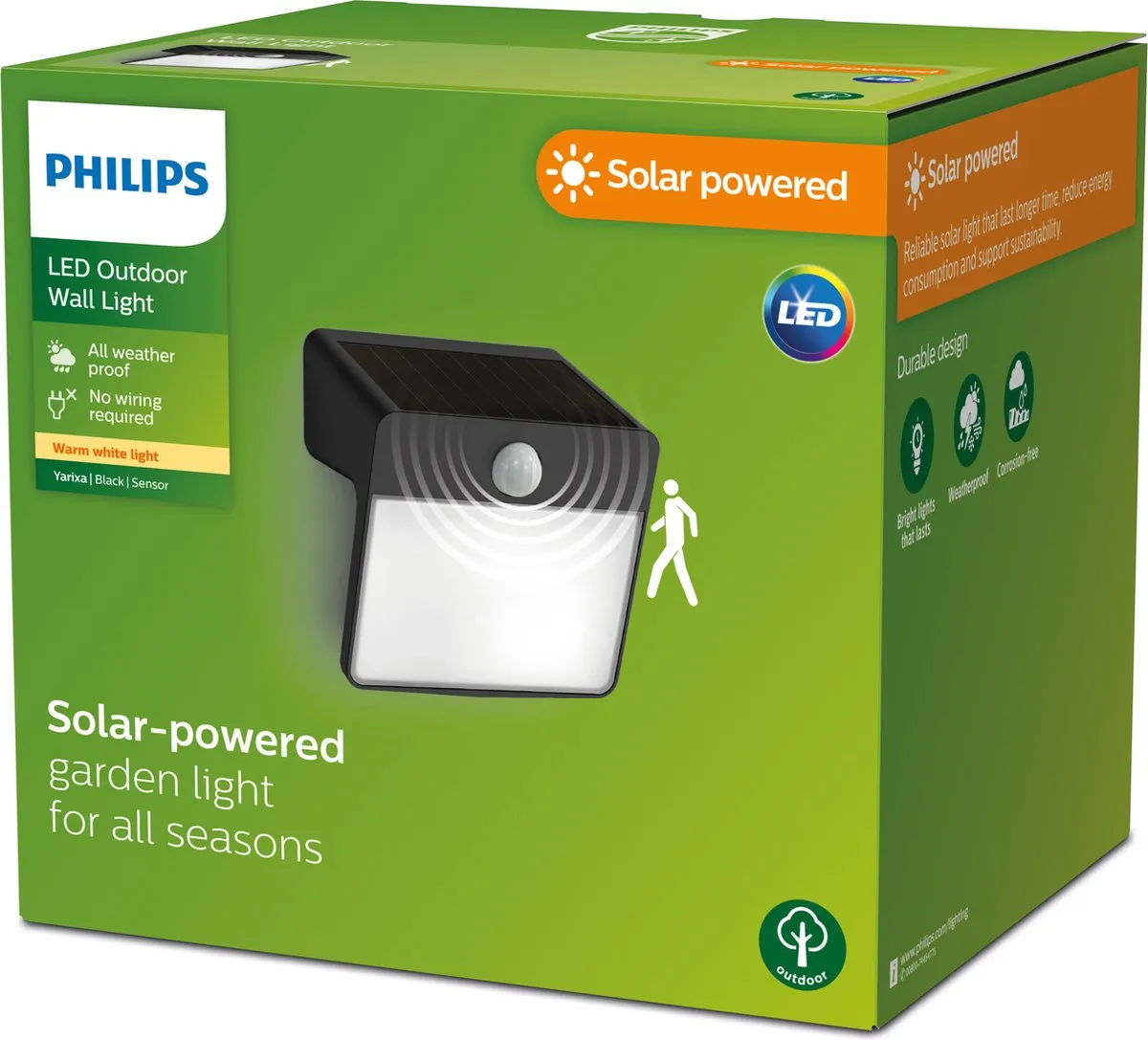 Philips Yarixa Solar Wandlamp - Zwart - afbeelding 6 van 6