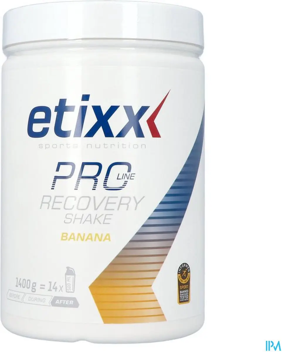 Etixx Pro Line Recovery Shake 1400g - Banaan - afbeelding 2 van 2