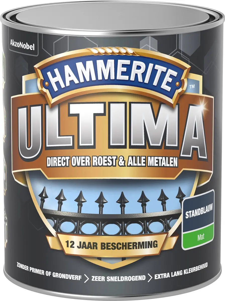 Hammerite Ultima Mat Standblauw 750ml