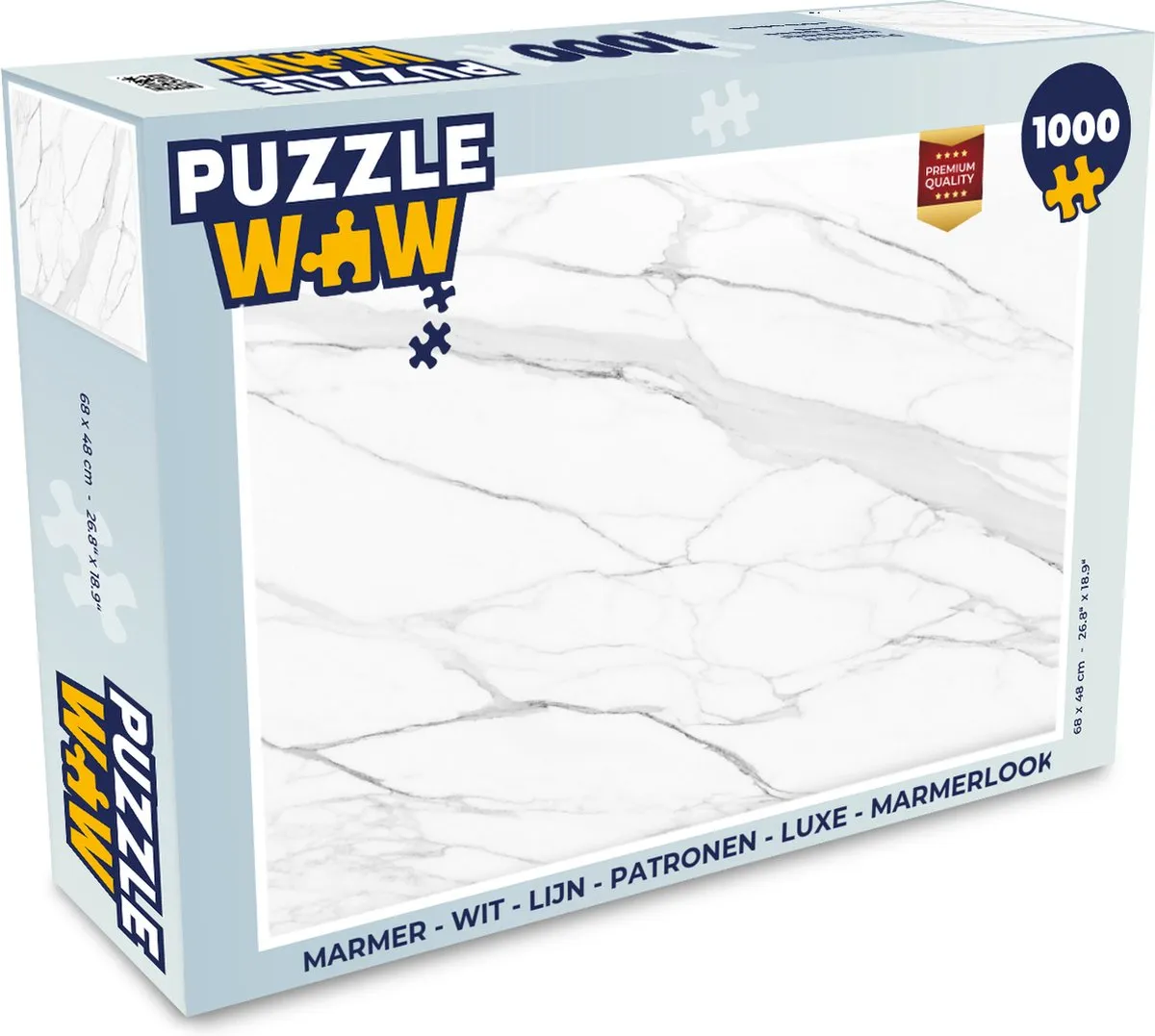PuzzleWow Marmerlook Legpuzzel 1000 Stuks - Multicolor