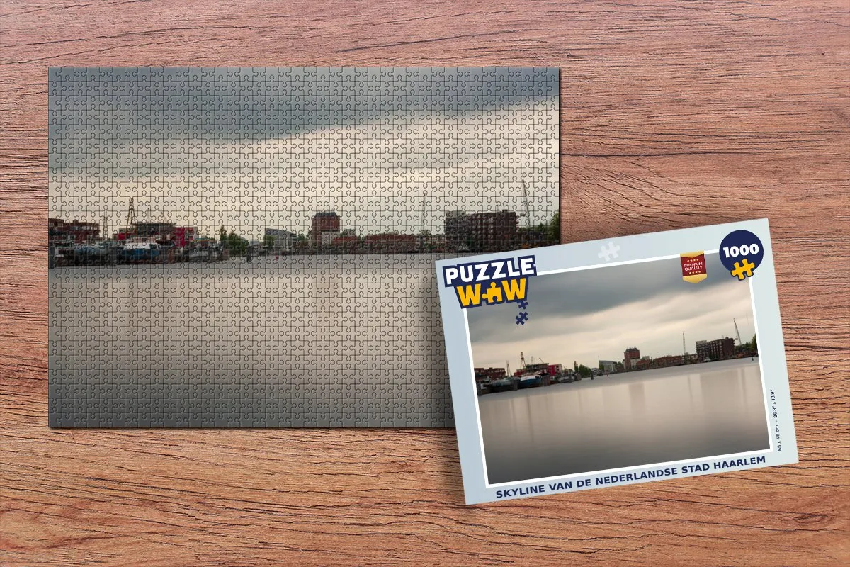 PuzzleWow Skyline Haarlem Water Legpuzzel 1000 Stuks
