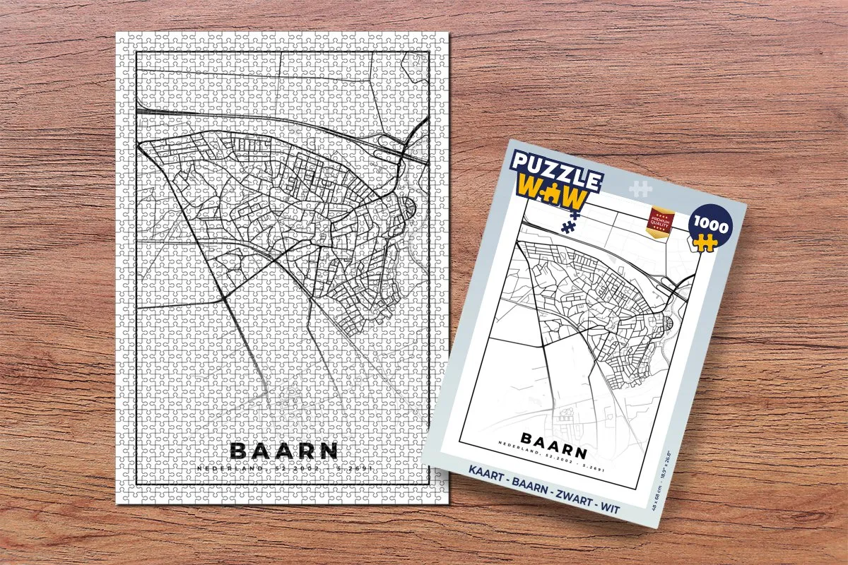 PuzzleWow Baarn Legpuzzel 1000 Stuks - Multicolor