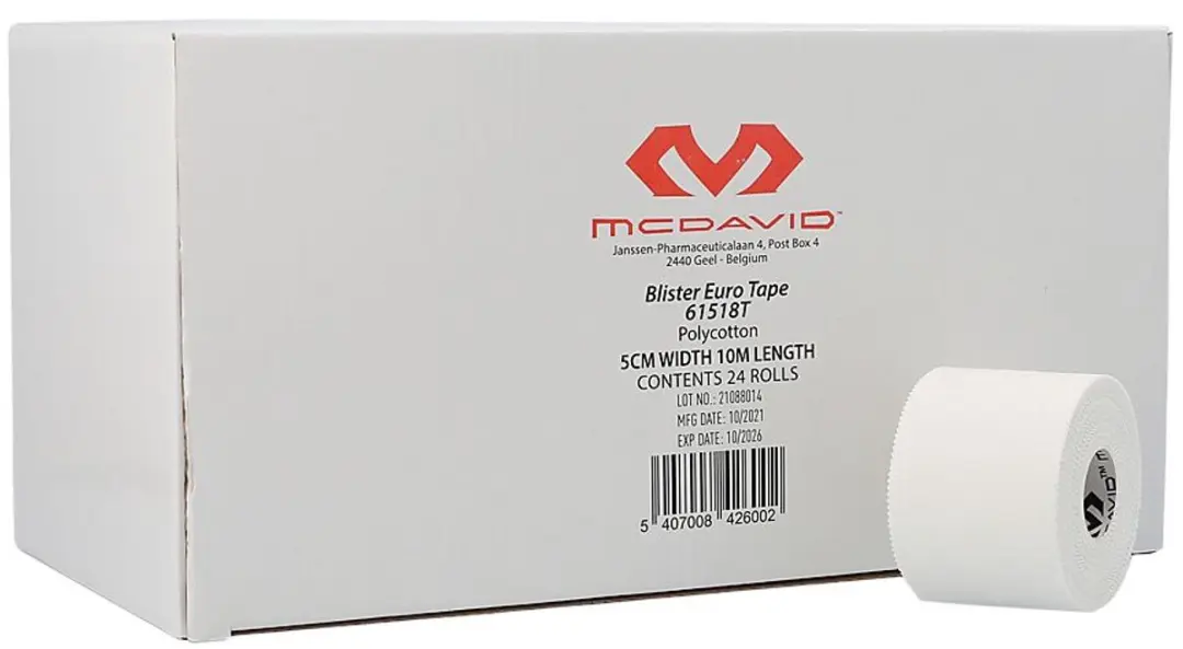 McDavid Eurotape 5cm x 10m Wit - 24 Rollen - afbeelding 6 van 6