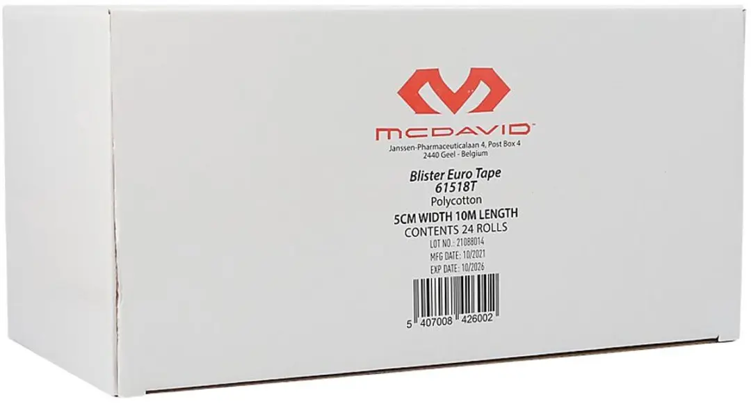 McDavid Eurotape 5cm x 10m Wit - 24 Rollen - afbeelding 5 van 6