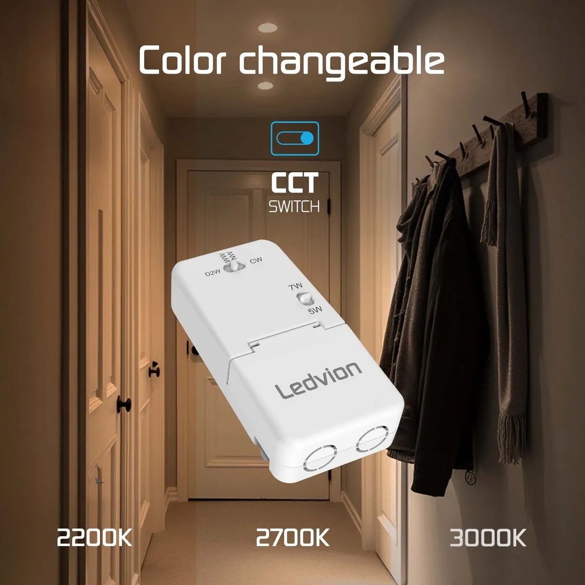 Ledvion 6x LED Inbouwspot RVS - 8cm - 2200K - IP65