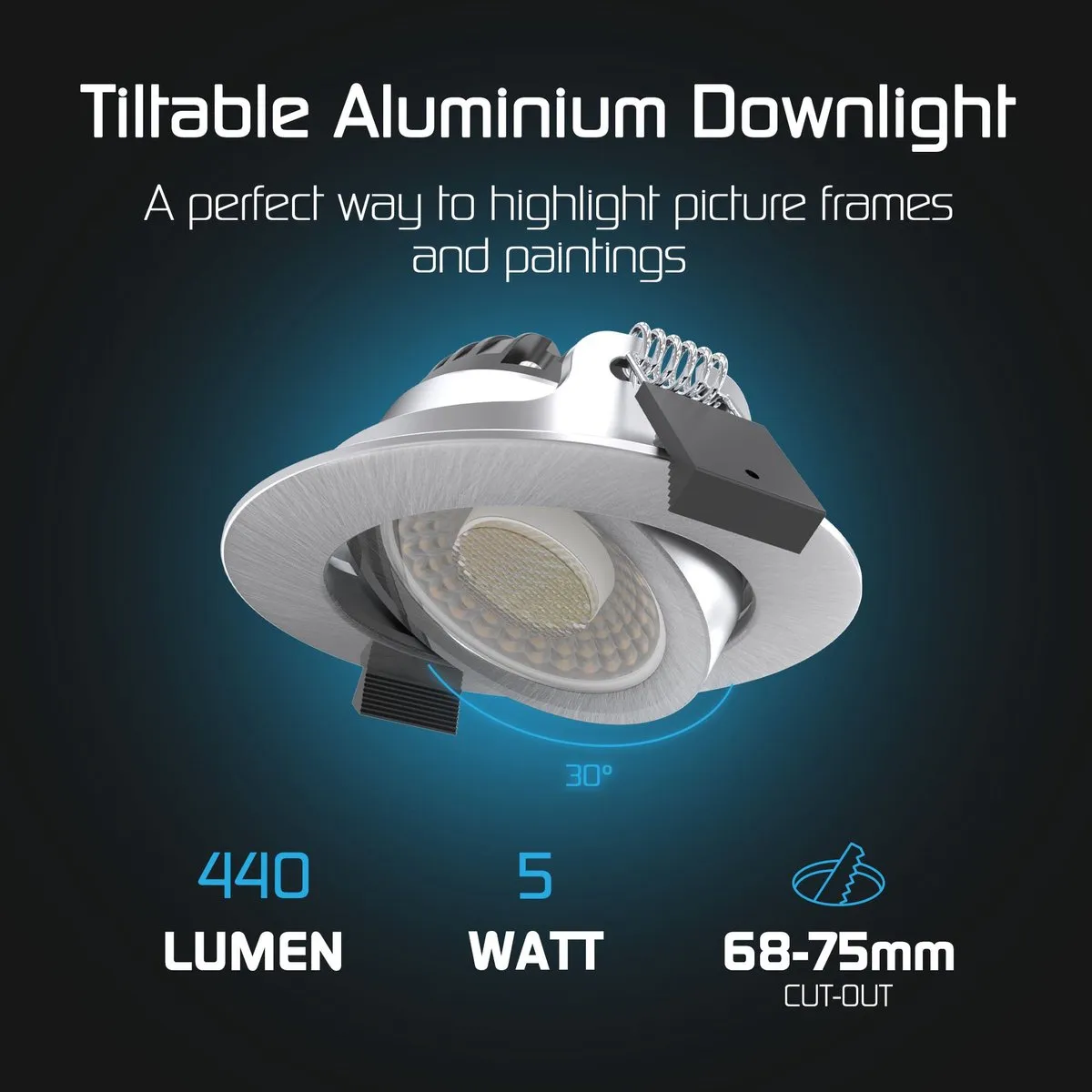 Ledvion 6x LED Inbouwspot RVS - 8cm - 2200K - IP65