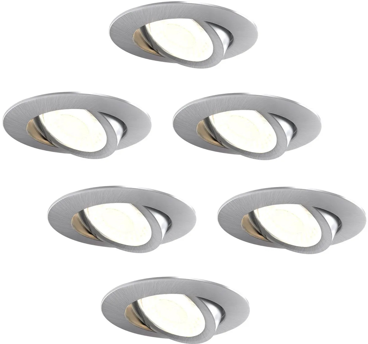 Ledvion 6x LED Inbouwspot RVS