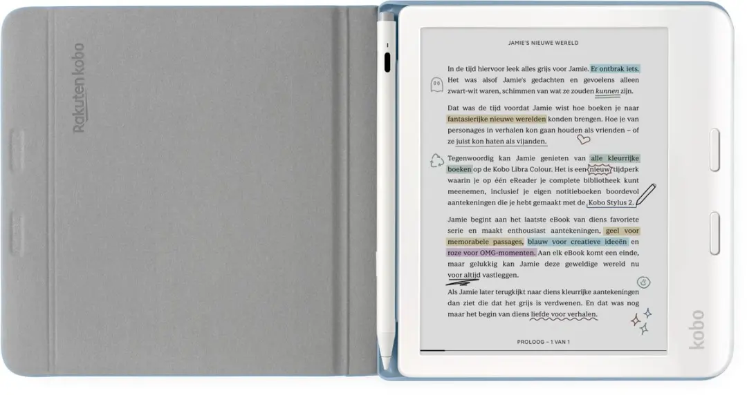 Kobo Libra Colour Hoes Blauw