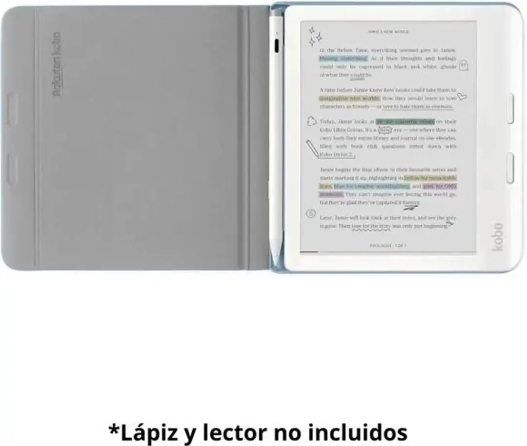 Kobo Libra Colour Hoes Blauw - Stylus Case - afbeelding 4 van 6