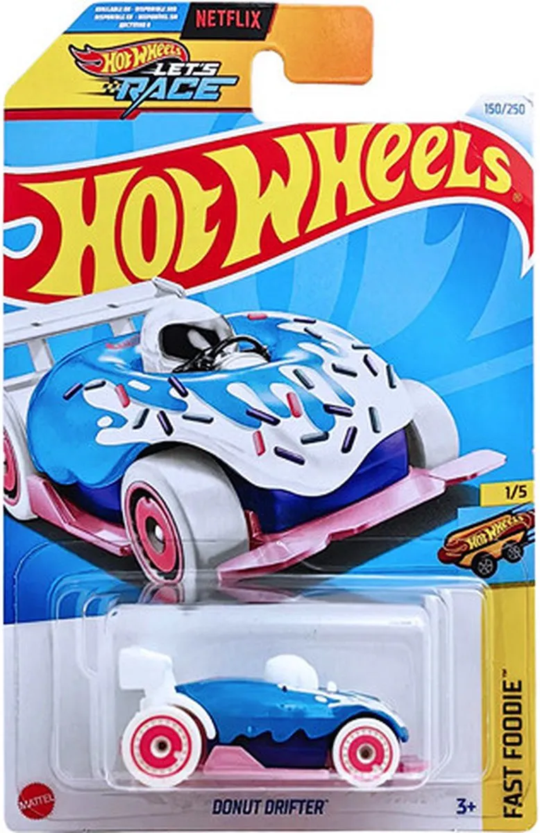 Hot Wheels Donut Drifter Blue HW FAST FOODIE 1/5